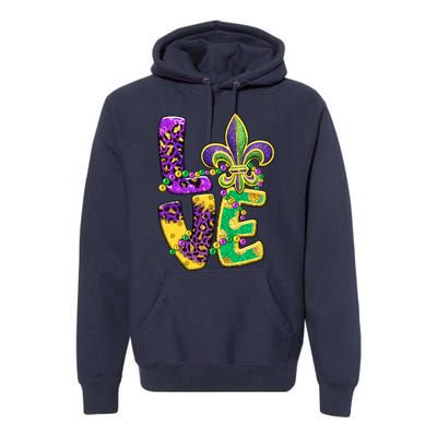 I Love Mardi Gras For Matching Family Fleur De Lis Premium Hoodie