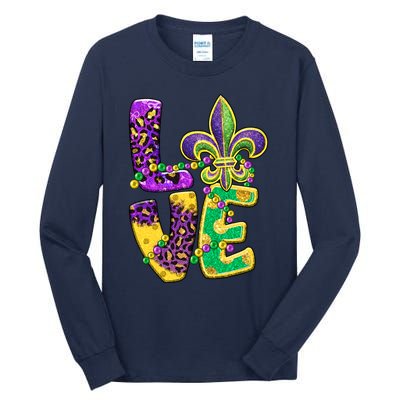 I Love Mardi Gras For Matching Family Fleur De Lis Tall Long Sleeve T-Shirt