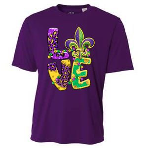 I Love Mardi Gras For Matching Family Fleur De Lis Cooling Performance Crew T-Shirt