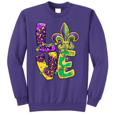 I Love Mardi Gras For Matching Family Fleur De Lis Sweatshirt