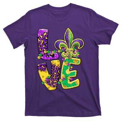 I Love Mardi Gras For Matching Family Fleur De Lis T-Shirt