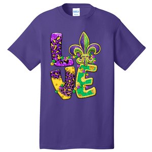 I Love Mardi Gras For Matching Family Fleur De Lis Tall T-Shirt