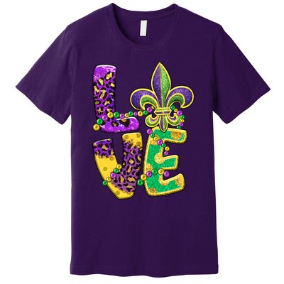 I Love Mardi Gras For Matching Family Fleur De Lis Premium T-Shirt