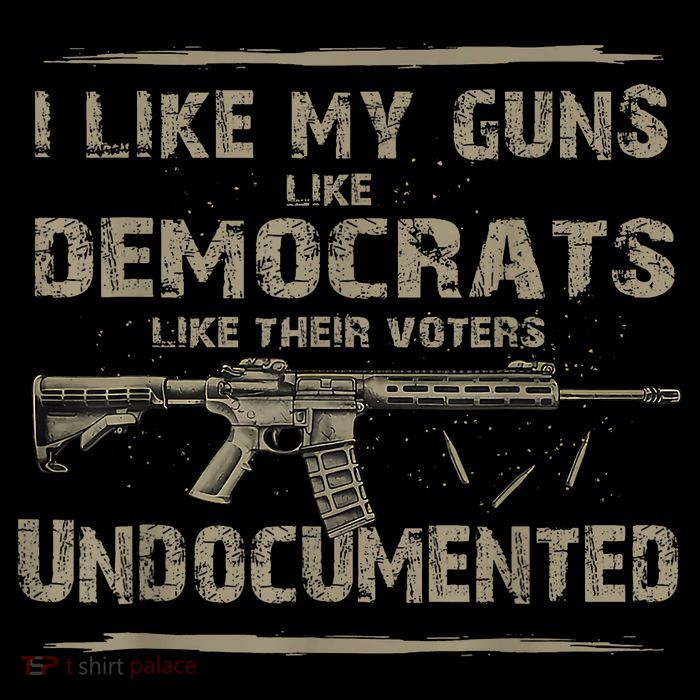 I Like My Guns Like Democrats Like Their Voters Undocumented High Crown Mesh Back Trucker Hat