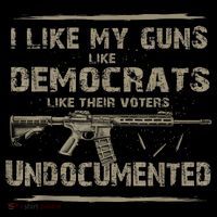 I Like My Guns Like Democrats Like Their Voters Undocumented Pom Pom 12in Knit Beanie