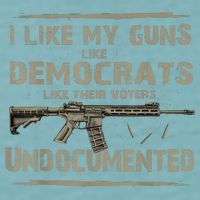 I Like My Guns Like Democrats Like Their Voters Undocumented Sueded Cloud Jersey T-Shirt