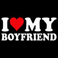 I Love My Boyfriend I Heart My Boyfriend BF V-Neck T-Shirt