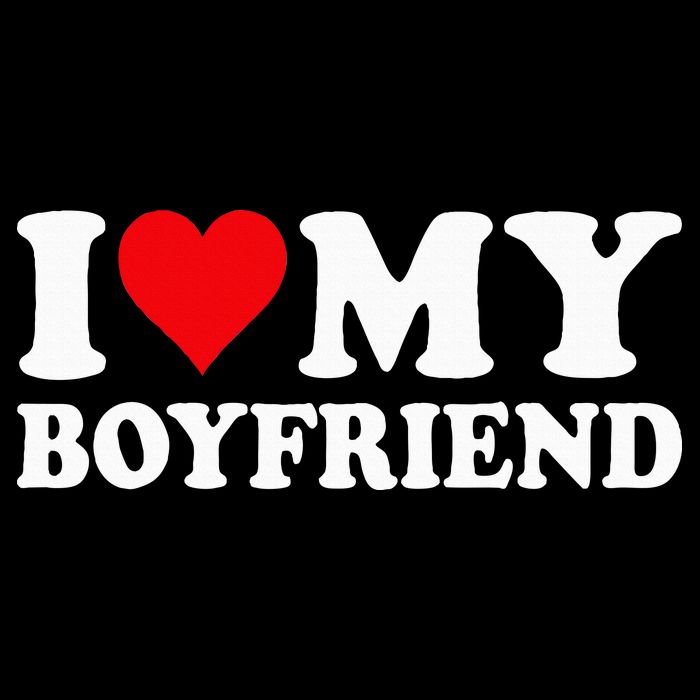I Love My Boyfriend I Heart My Boyfriend BF V-Neck T-Shirt