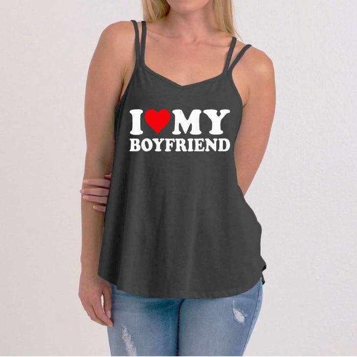 I Love My Boyfriend I Heart My Boyfriend BF Women's Strappy Tank