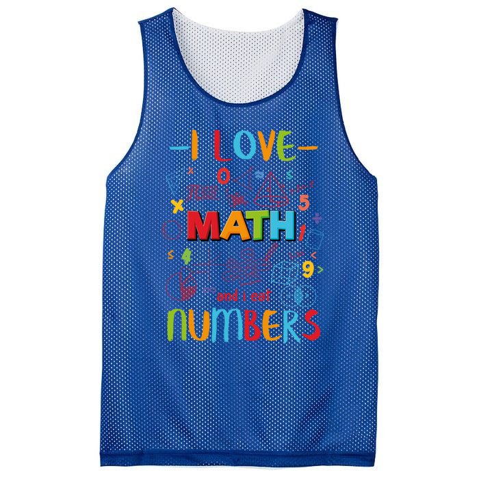 I Love Math And Eat Numbers Pi Day Great Gift Happy Pi Day Great Gift Mesh Reversible Basketball Jersey Tank