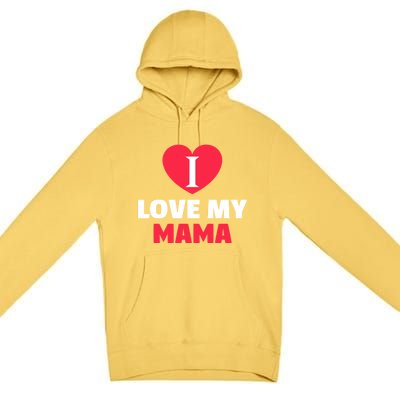 I Love My Loving Mama Grandma Grand Family Gift Premium Pullover Hoodie