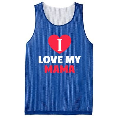 I Love My Loving Mama Grandma Grand Family Gift Mesh Reversible Basketball Jersey Tank