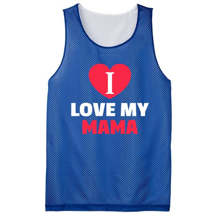 I Love My Loving Mama Grandma Grand Family Gift Mesh Reversible Basketball Jersey Tank