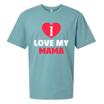 I Love My Loving Mama Grandma Grand Family Gift Sueded Cloud Jersey T-Shirt