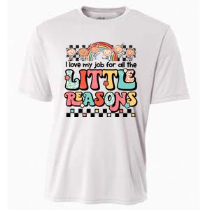 I Love My Job For All The Little Reasons Teacher Student Retro Cooling Performance Crew T-Shirt