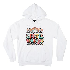 I Love My Job For All The Little Reasons Teacher Student Retro Hoodie