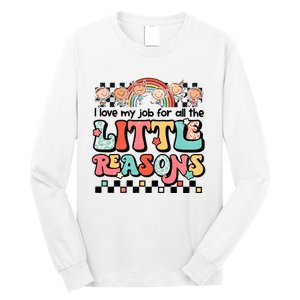 I Love My Job For All The Little Reasons Teacher Student Retro Long Sleeve Shirt