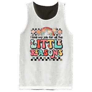 I Love My Job For All The Little Reasons Teacher Student Retro Mesh Reversible Basketball Jersey Tank