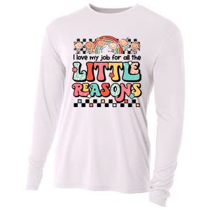 I Love My Job For All The Little Reasons Teacher Student Retro Cooling Performance Long Sleeve Crew