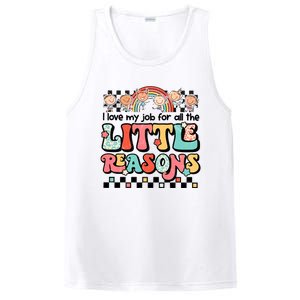 I Love My Job For All The Little Reasons Teacher Student Retro PosiCharge Competitor Tank