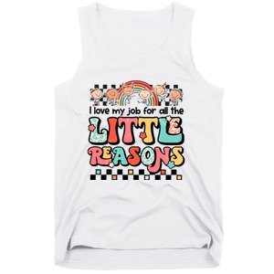 I Love My Job For All The Little Reasons Teacher Student Retro Tank Top