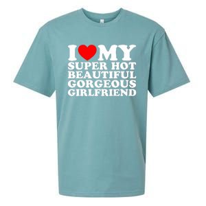 I Love My Super Hot Beautiful Gorgeous Girlfriend Gf Sueded Cloud Jersey T-Shirt