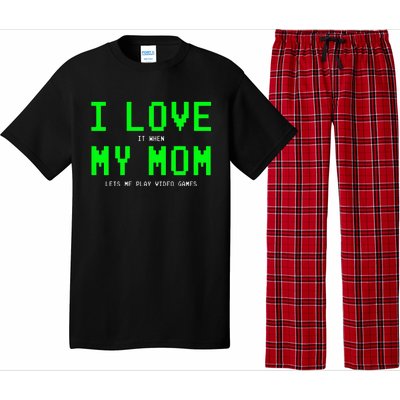 I Love My Mom Gamer Gifts For Video Games Pajama Set