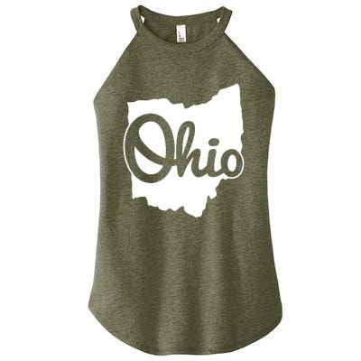 I Love My Ohio Home Script Ohio Buckeye State Women’s Perfect Tri Rocker Tank