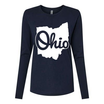 I Love My Ohio Home Script Ohio Buckeye State Womens Cotton Relaxed Long Sleeve T-Shirt