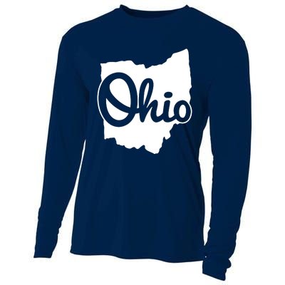 I Love My Ohio Home Script Ohio Buckeye State Cooling Performance Long Sleeve Crew