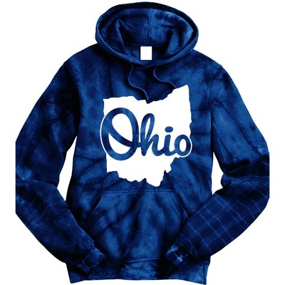 I Love My Ohio Home Script Ohio Buckeye State Tie Dye Hoodie