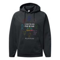 I Love My Job Lunch Lady Happy First Day Of School Performance Fleece Hoodie