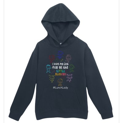 I Love My Job Lunch Lady Happy First Day Of School Urban Pullover Hoodie