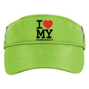 I Love My Granddaddy Family Matching Valentines Day Great Gift Adult Drive Performance Visor