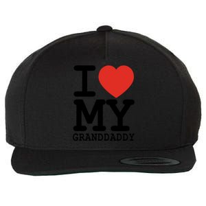 I Love My Granddaddy Family Matching Valentines Day Great Gift Wool Snapback Cap