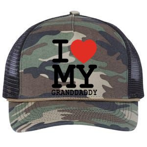 I Love My Granddaddy Family Matching Valentines Day Great Gift Retro Rope Trucker Hat Cap