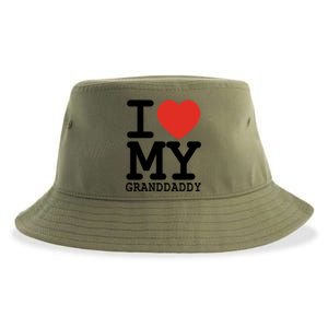 I Love My Granddaddy Family Matching Valentines Day Great Gift Sustainable Bucket Hat