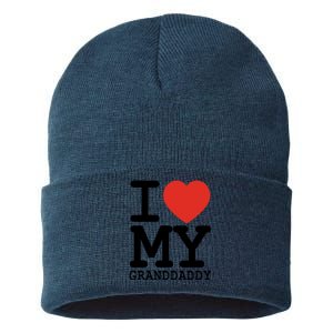 I Love My Granddaddy Family Matching Valentines Day Great Gift Sustainable Knit Beanie