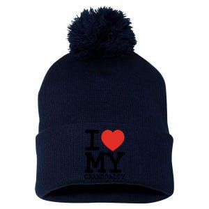 I Love My Granddaddy Family Matching Valentines Day Great Gift Pom Pom 12in Knit Beanie