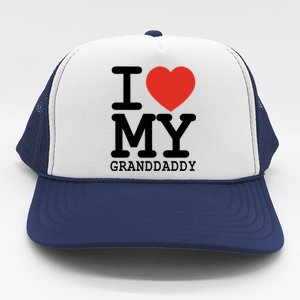 I Love My Granddaddy Family Matching Valentines Day Great Gift Trucker Hat