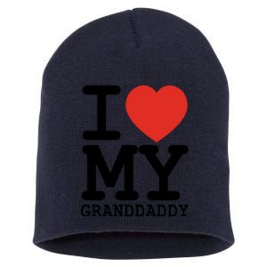 I Love My Granddaddy Family Matching Valentines Day Great Gift Short Acrylic Beanie