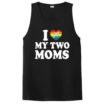 I Love My Two Moms Lgbt Lesbian Mothers Day Gift PosiCharge Competitor Tank