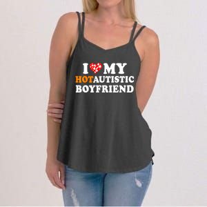 I Love My Hot Autistic Boyfriend Women's Strappy Tank