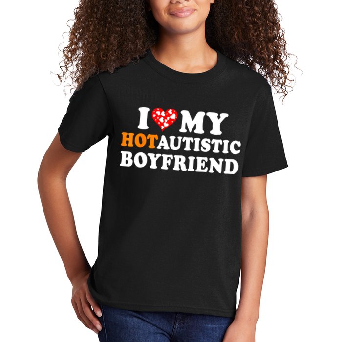 I Love My Hot Autistic Boyfriend Kids T-Shirt