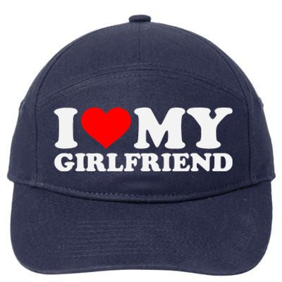 I Love My Hot Girlfriend GF I Heart My Hot Girlfriend 7-Panel Snapback Hat