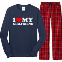 I Love My Hot Girlfriend GF I Heart My Hot Girlfriend Long Sleeve Pajama Set