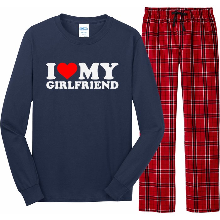 I Love My Hot Girlfriend GF I Heart My Hot Girlfriend Long Sleeve Pajama Set