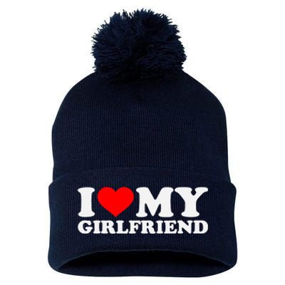 I Love My Hot Girlfriend GF I Heart My Hot Girlfriend Pom Pom 12in Knit Beanie