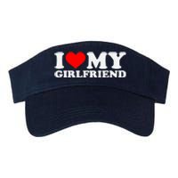 I Love My Hot Girlfriend GF I Heart My Hot Girlfriend Valucap Bio-Washed Visor