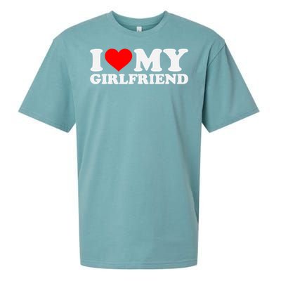 I Love My Hot Girlfriend GF I Heart My Hot Girlfriend Sueded Cloud Jersey T-Shirt